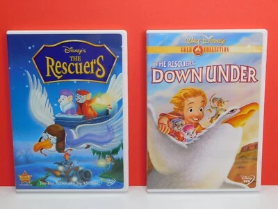 Disney's Rescuers & Rescuers Down Under DVD Lot of 2 Gold Collection White Cases - Image 1 of 4