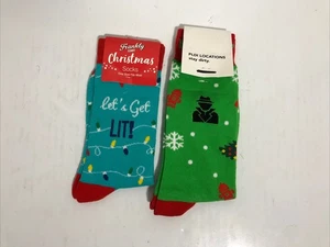 Let’s Get Lit & Play Dirty Locations Adult One Size Socks - Brand New - Novelty - Picture 1 of 11