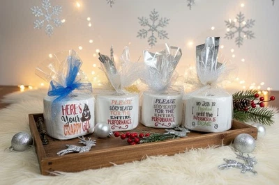 Белый слон кляп подарок: 4 ручной работы вышитый смешной TP рулонов чулок наполнитель - Изображение 1 из 4