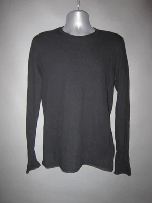 Rag & Bone Mens Henley Crew Neck Sweater Shirt Black Long Sleeve Cotton/Wool  M - Image 1 of 4