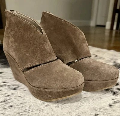 Botines Cordani Rafferty Tacones de cuña recortados EU 36 US 6 Botines de gamuza marrón Foto 1 de 4