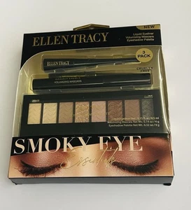 New Ellen Tracy Smoky Eye Essentials Liquid Eyeliner Mascara Eyeshadow Palette - Picture 1 of 20