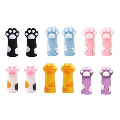 6PCS Cartoon Cats Claw Pencil Caps Silicone Pencil Caps for Kid Student Reward - Image 1 of 4