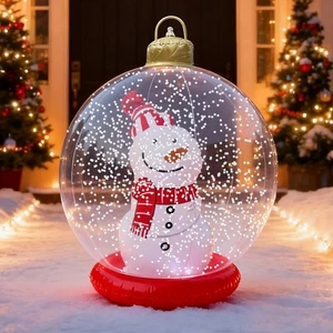 Palla di Natale Gonfiabile - 24 Pollici Gigante PVC Palline di Natale Gonfiabili Neve... - Foto 1 di 7