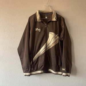 LRG, Y2K Mens Brown Zip Pockets Jacket, Size XL Chris Brown - Picture 1 of 17