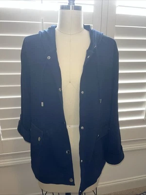 Chaqueta con Capucha Chicos Zenergy Talla 3 P Azul Marino Jersey Mangas Ajustables Foto 1 de 4