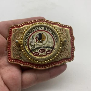 Hebilla de cinturón vintage de los Washington Redskins NFL Super Bowl XVII XXII XXVI 20 - Imagen 1 de 2