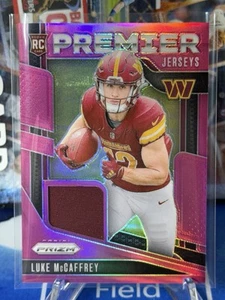 2024 Panini Prizm - Camisetas Premier Pink Prizm #PJ-LMY Luke McCaffrey (RC) - Imagen 1 de 2
