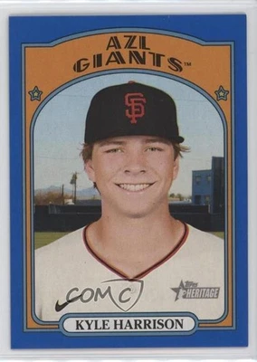 2021 Topps Heritage Minor League Edition Blue Border /99 Kyle Harrison #99 - Image 1 of 2