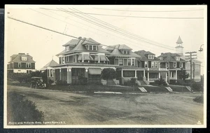 Vintage RPPC Postcard MAPLE and HILLSIDE AVE'S. 3-Story Homes LYONS FARMS NJ - Picture 1 of 2