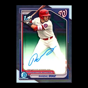 2024 Bowman Chrome Draft Randal Diaz 1st Auto #CPA-RD Washington Nationals RC - Picture 1 of 1
