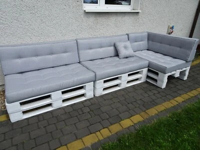 Palettenkissen Schaumkissen Kissen Palettensofa Euro Paletten GRAU 120 x 60