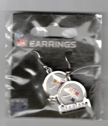 Pittsburgh Steelers NFL Team Licensed Bar Style Logo Earrings Cover
