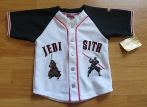 NWT VINTAGE KIDS STAR WARS JEDI SITH JERSEY TOP, SZ 6/7 - Picture 1 of 12