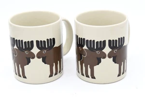 Vintage Taylor Ng Elch Design Tassen Set Paar Kaffee Tee Hütte Frühstück Camping - Bild 1 von 5