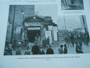 1930  L'entrée du Cinéma de Paisley en Ecosee après l'incendie Image Print - Imagen 1 de 1