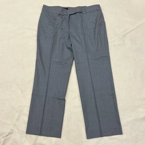 ESCADA Pants Womens 46 Gray Wool Stretch Flat Front Trousers - Picture 1 of 4