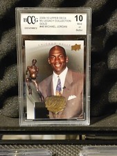 MICHAEL JORDAN MVP BCCG 10  2009-10 UPPER DECK MJ LEGACY COLLECTION. GOLD.