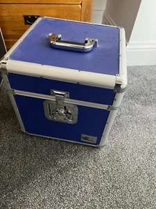Neo Zilla Blue 100 Vinyl LP 12" Record DJ Storage Aluminium Flight Carry Case - Photo 1/5