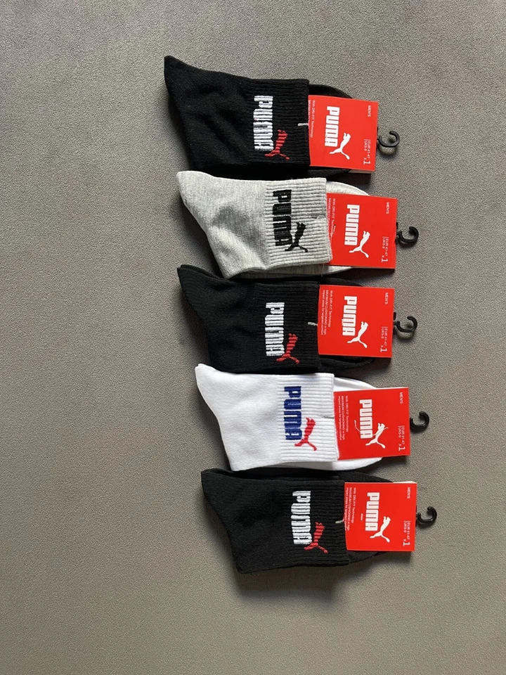 Puma Mens Crew Socks (5 Pack) - Image 1 of 1