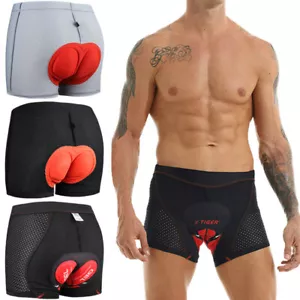 Men's Cycling Underwear Shorts 3D Padded Gel MTB Biking Shorts Breathable Pants - Picture 1 of 27