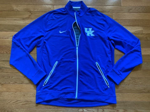 University of Kentucky Jacket sz XL Blue Track Full Zip Mens Nike Dri Fit Cover