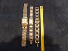 Group Of 3 Womens Silvertone Chain Watches Akribos And Fossil