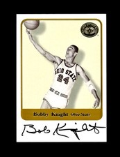 2001 Bobby Bob Knight Fleer Greats Of The Game Auto On Card Mint Indiana OSU HOF