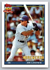 1991  Topps #23 Jim Gantner Milwaukee Brewers