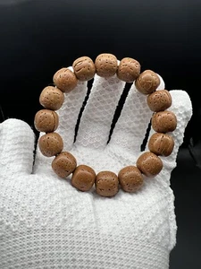 15×13.5mm Peach Pit Bracelet 精工老型红皮桃核手串 - Picture 1 of 10