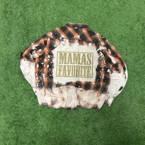 Camicia Vintage Wrangler Tie Dye Candeggina Bottoni Arancione 'Mamme Favorite' Taglia XL - Foto 1 di 8