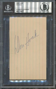 Don Hoak Signed Index Card Beckett Authentic Autograph *4577 - Picture 1 of 1