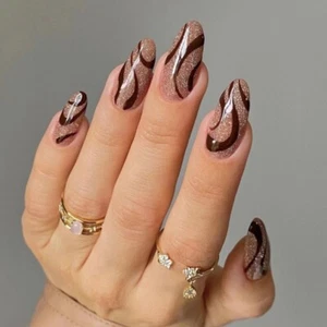 Almond Fake Nail Press On Nail Artificial Nail Acrylic False Nail On Nail - Picture 1 of 8