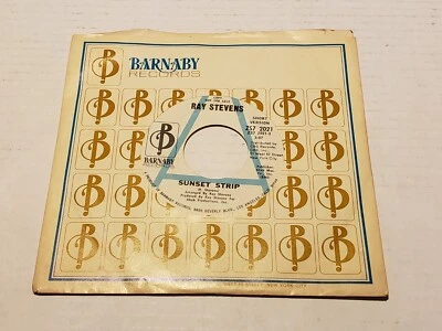 Vtg. 1970 45 RPM 7” Ray Stevens – Sunset Strip / Islands - Barbary VG+ Promo - Image 1 of 4