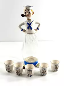 vintage seconda guerra mondiale NAPCO Sailor Decanter con occhiali da scatto GIAPPONESE completo vedi foto RIPARAZIONE - Foto 1 di 23