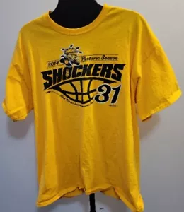2014 WSU Wichita State University Shockers Champs Yellow T-shirt XL - Picture 1 of 6