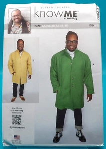 ABRIGO KNOW ME 2059 PATRÓN COSTURA HOMBRE TALLA 38-46 SIN CORTAR - Imagen 1 de 2