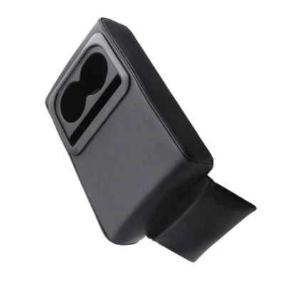 Black Car PU Leather Armrest Center Console Box Cup Holder Storage Bracket 2Pack - Image 1 of 4