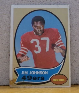 AUCTION 549 - FOOTBALL CARD VINTAGE 1970 JIM JOHNSON 49ERS CORNERBACK - Picture 1 of 2