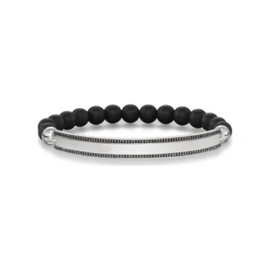 Thomas Sabo LBA0007-705-11-L17,5 LOVE BRIDGE Armband Silber Obsidian Zirkonia - Bild 1 von 1