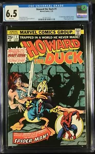 Howard the Duck #1 CGC 6.5 FINE+ 1° Beverly Switzler • Spider-Man • Marvel 1976 - Foto 1 di 2