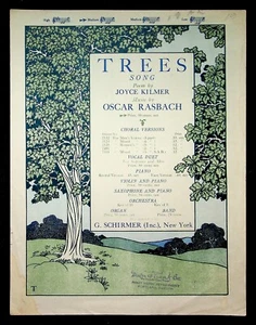 Noten: Bäume von Joyce Kilmer & Oscar Rasbach ©1922 - Bild 1 von 3