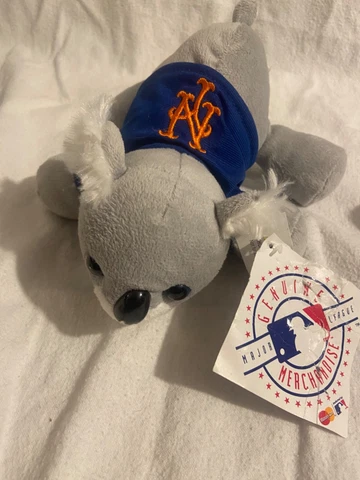 Forever Collectibles MLB New York Mets Baseball Gray Stuffed 8”Plush Koala NY Cover