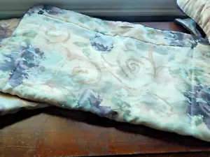 CROSCILL CHAMBORD CASSIS STANDARD PILLOW SHAMS AMETHYST SAGE GREEN FLORAL EUC - Picture 1 of 6