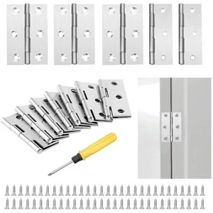 Scharniere Edelstahl, Klappbar, Türband, 75x50 mm, 10 Stück, Schrauben - Bild 1 von 10