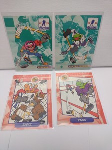(4x) Muppets Take the Ice Base Cards NHL Hockey 1994 Jim Henson 6 2 14 21