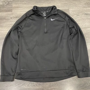 Nike Mens Medium Black Golf Pullover Quarter Zip Stretch Dry Fit Jacket - Picture 1 of 5