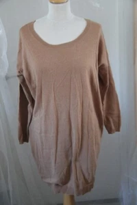 FDE LA PASSION - Pull long - ocre - coudes dos boutons avec angora TU neuf - Foto 1 di 1