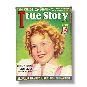 True Story Magazine April 1936 Shirley Temple Cover 1930s Vintage Old Hollywood - Picture 1 of 10