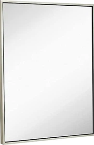 30X40 Inch Silver Framed Mirror | Large Rectangular Bathroom Mirrors for Wall | - Picture 1 of 8